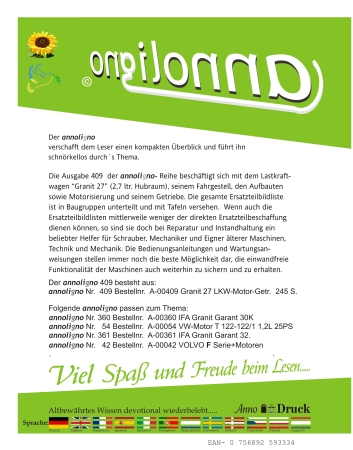 IFA LKW Phänomen Granit 27 & Benzin Motor & Getriebe Bild- Ersatzteilliste & Explosionszeichnungen - annoligno 409